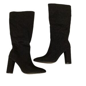 NEW Women’s 3” heeled sparkle black boot size 40 (US 9) side zipper